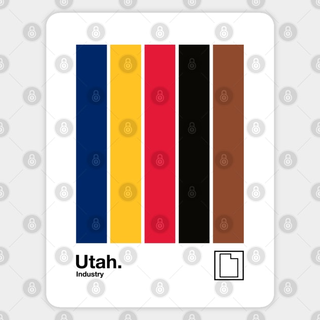 Utah Pride // Original Flag Aesthetic Colors Design Sticker by DankFutura